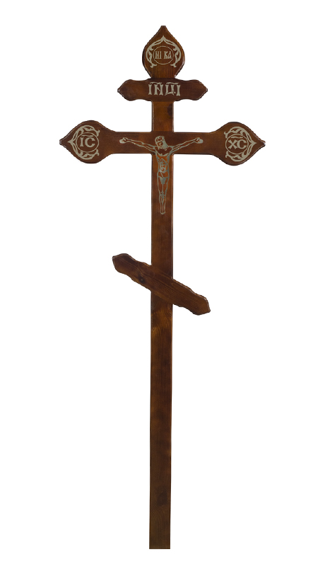 Крест сосновый КДС-16 «Фигурный» с распятием