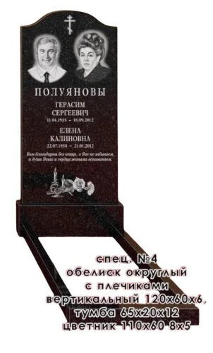 Купить Комплект для памятника из гранита №10 — цена в Санкт-Петербурге, гранит, черный цвет